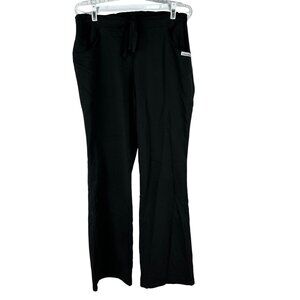 Cherokee Womens Black Drawstring Scrub Pants Size S Polyester & Cotton Blend